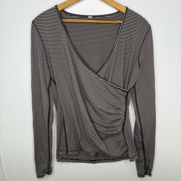 LULULEMON Sunset Salutation Striped Long Sleeve Wrap Top - Picture 2 of 6